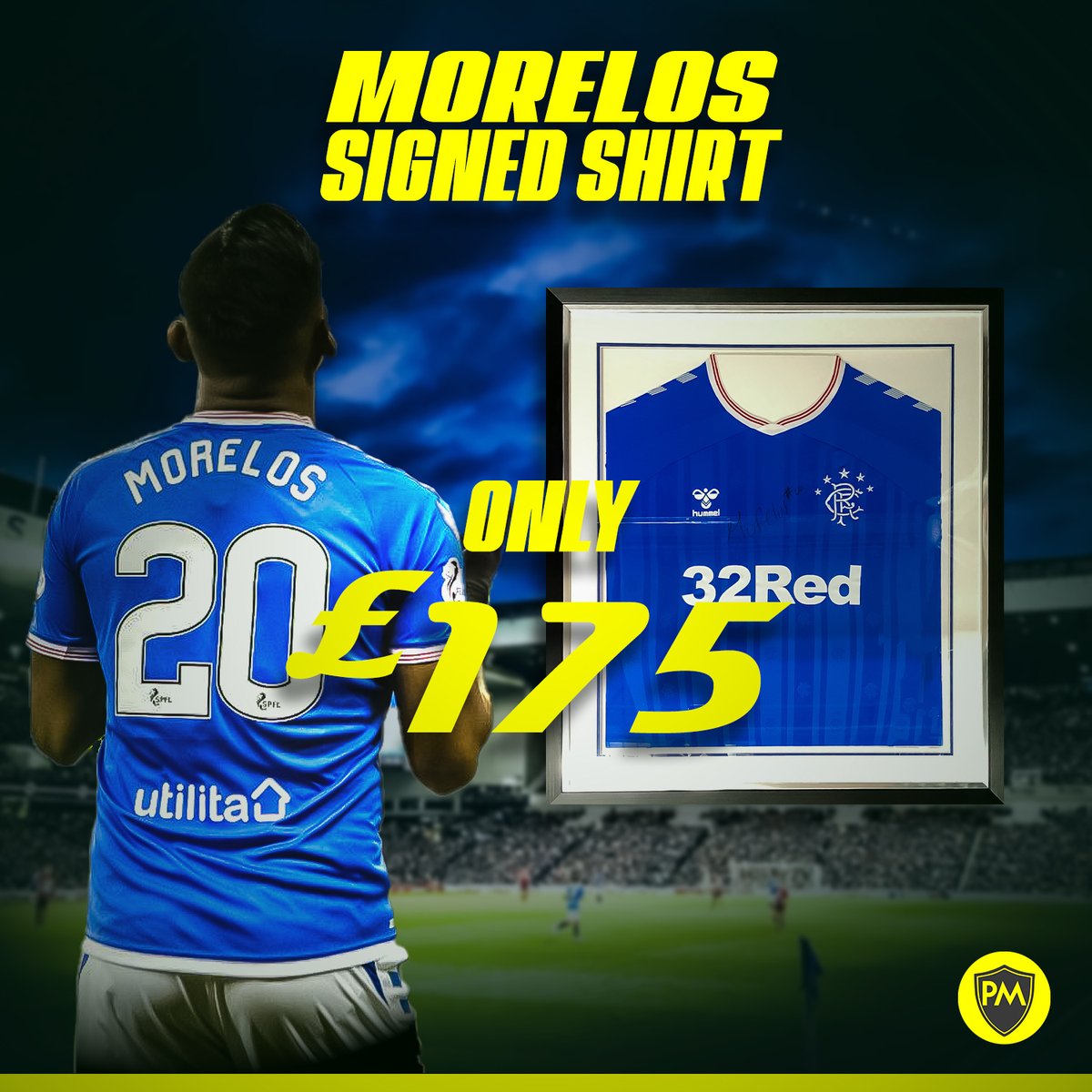 🦬 | ＡＬＦＲＥＤＯ ＭＯＲＥＬＯＳ 

LAST ONE in stock - now only £𝟙𝟟𝟝 

▶️ bit.ly/3n2R786 

#elbuffalo #Morelos #RangersFC #pmauctions #footballmemorabilia #football #scottishfootball #rangersmemorabilia #ibrox