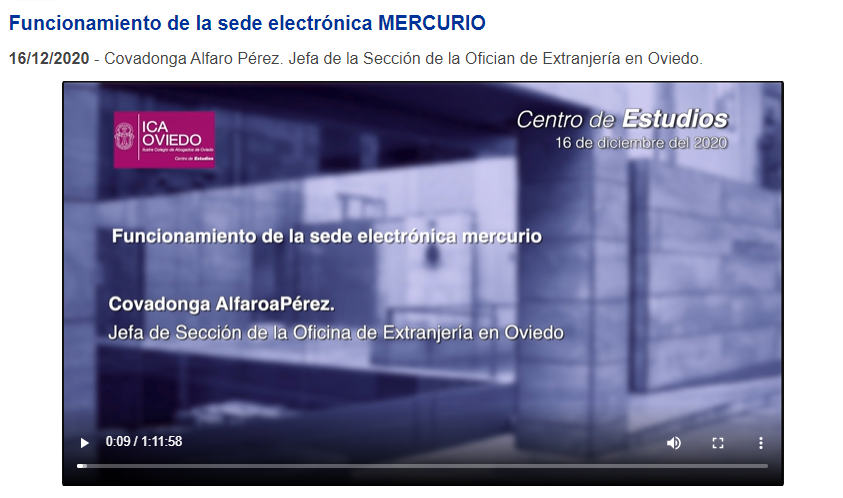 ICAOviedo's tweet photo. #Teinteresa: Ya está disponible en vídeo para nuestros/as colegiados/as la sesión sobre el #programaMercurio que impartió la jefa de Sección de la #OficinadeExtranjería en #Oviedo, Covadonga Alfaro, este miércoles.
▶️#CentrodeEstudiosICAOviedo▶️Vídeos de conferencias
#extranjería https://t.co/zNw9gM7xF7