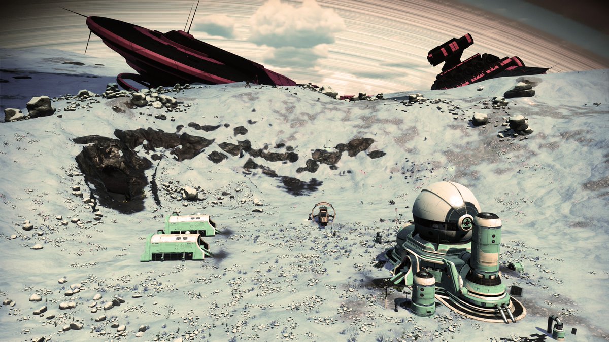 I love how  #NoMansSky allows you to just go explore! I do quest then get sidetracked and wind up on a forgotten planet or another galaxy!!!