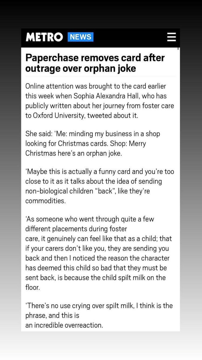 Today the Paperchase story was in Metro &amp; the Sun

I’m glad to see this situation has drawn media attention, but overall, I’m not surprised I found this kind of card in a shop

Removing this card is a first step, but removing unconscious stereotyping of #CEP needs to be the next.