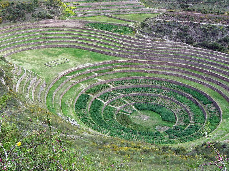 Which makes me think about Moray, an Inca site near Cusco, whose ringed terraces have been discussed as showing temperature variations as you go down, leading some to believe it was an ag experiment station for improving crops. 5/