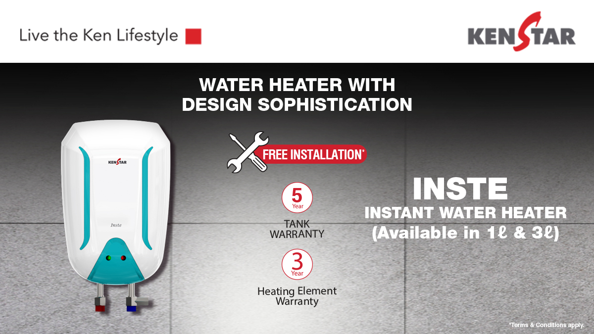 kenstar_india's tweet photo. Steam up a cozy and refreshing bath every morning to kick start your day using the Kenstar Inste water heater.
Click here to explore the product: https://t.co/1wdfZxsBdb
#Inste #waterheater #Kenstar #LiveTheKenLifestyle https://t.co/S7CIqmleEe