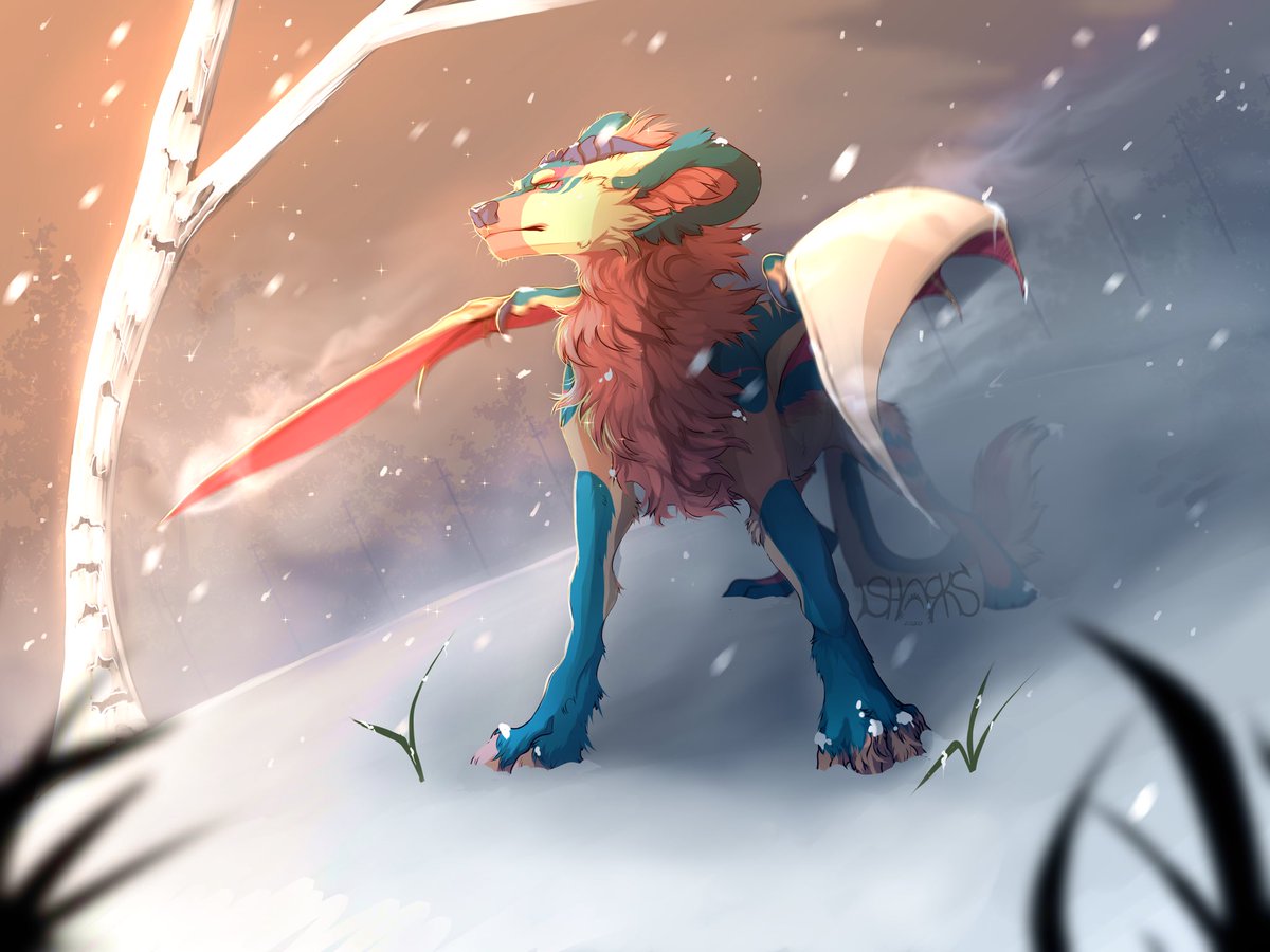 skywolffang's tweet photo. My side of the trade with @shaereli  #leobuck #lycanbuck #species #closedspecies #art #anime #animewolves #furry https://t.co/dj8y6izVcZ