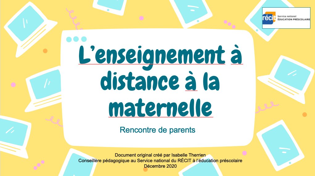 Cadeau! Un fichier PowerPoint modifiable pour les enseignantes à l'éducation préscolaire qui doivent basculer subitement en enseignement à distance! Disponible ici : recitpresco.qc.ca/fr/node/2800
