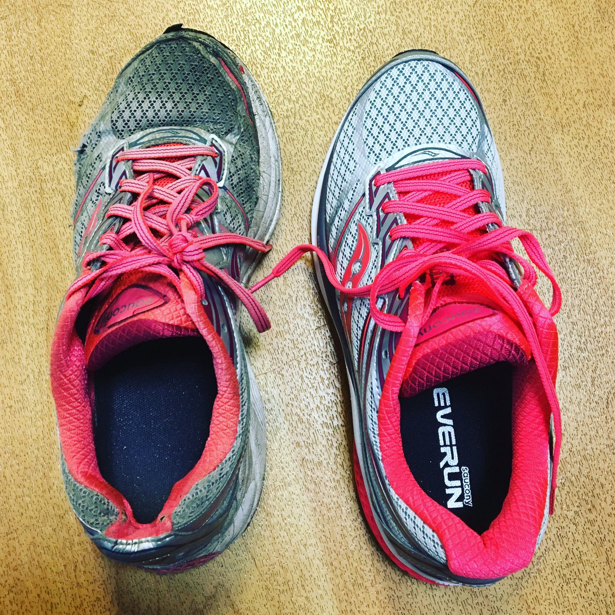 Sascha_Williams's tweet photo. I wouldn’t say I’m overdue a new pair of running shoes but... #beforeandafter #embarrassing #timetogetfitagain #ukrunchat #running #postnatalfitness #earlychristmaspresent https://t.co/cAyurJAuOF