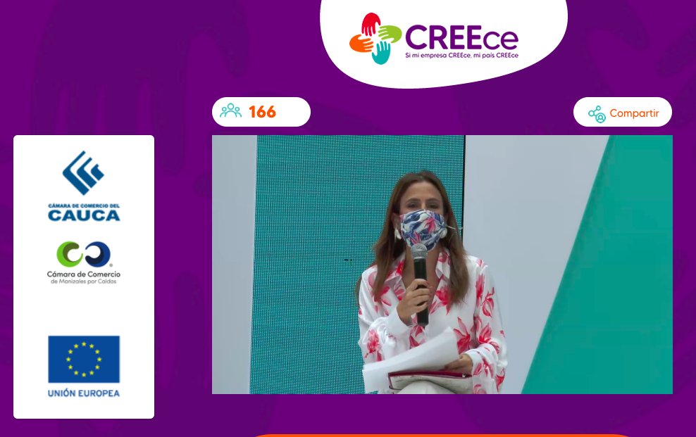 Cámara Comercio Cali (@camaracali) on Twitter photo Conéctate #EnVivo con el cierre de #CREEce. El programa liderado por <a href="/MincomercioCo/">MinComercio Colombia</a> y <a href="/camaracali/">Cámara Comercio Cali</a> con <a href="/CamaraB_ventura/">Cámara de Comercio Buenaventura</a>, <a href="/CCCauca/">CámaraComercioCauca</a>, <a href="/CCManizales/">Cámara de Comercio de Manizales por Caldas</a> y <a href="/UEenColombia/">Unión Europea en Colombia 🇪🇺</a>, que acompañó y orientó a empresas de los sectores gastronómico y comercio en su reactivación. 👉 creece.org Conéctate #EnVivo con el cierre de #CREEce. El programa liderado por <a href="/MincomercioCo/">MinComercio Colombia</a> y <a href="/camaracali/">Cámara Comercio Cali</a> con <a href="/CamaraB_ventura/">Cámara de Comercio Buenaventura</a>, <a href="/CCCauca/">CámaraComercioCauca</a>, <a href="/CCManizales/">Cámara de Comercio de Manizales por Caldas</a> y <a href="/UEenColombia/">Unión Europea en Colombia 🇪🇺</a>, que acompañó y orientó a empresas de los sectores gastronómico y comercio en su reactivación. 👉 creece.org