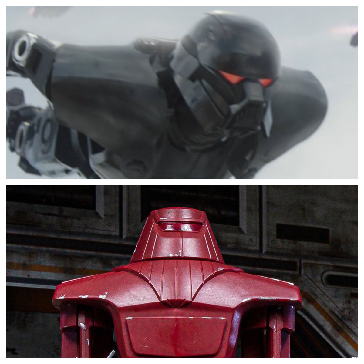 jbfitz's tweet photo. Please tell me I’m not the only one who got these vibes from the dark troopers? #TheMandalorian #theblackhole #DisneyPlus #BabyYoda #grogu #BobaFett https://t.co/ZyCOyCmXrb