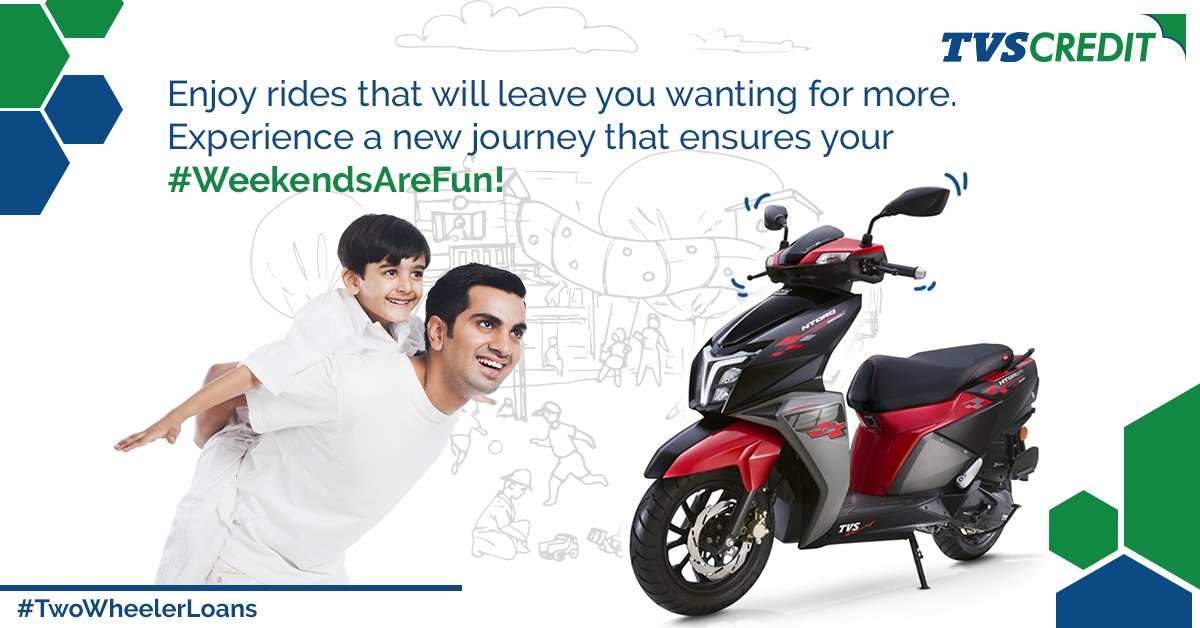 TVSCredit's tweet image. Experience the joy of travelling on your dream bike.
  
#TVSCredit #WeekendsAreFun #TwoWheelerLoans