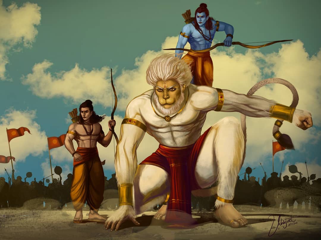 Jai Shri Ram ~Jai Bajrangbali! 1.Bhagwan Hanuman is the great hero of the Ramayana, wonderful story's most fascinating character. Though having the form of a monkey, he is said to be the greatest sage, yogi & devotee. What's the inner meaning of this magical figure?  @LostTemple7