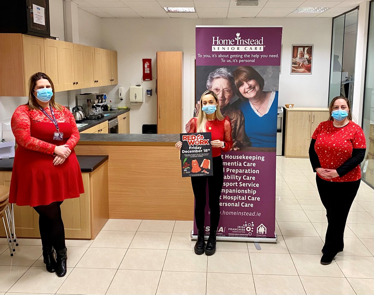 Some members of our Home Instead office gang who took part in #wearredday for the <a href="/wlrfm/">WLR</a> Christmas Appeal for 
<a href="/SVP_Ireland/">SVP - Ireland</a> 🤶🎄 #bealittlestar