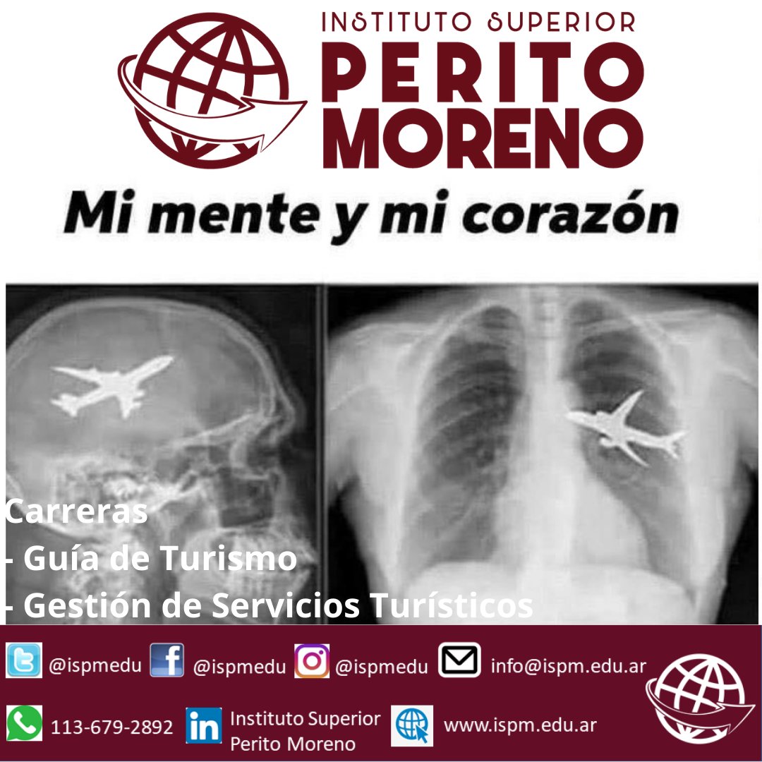 ispmedu's tweet photo. INSCRIPCIONES 2021
¡No dejes de inscribirte, que las vacantes se agotan!
#tecnificate #peritomoreno #CarreraTurismo #Soyispm https://t.co/YC8pbzypcE