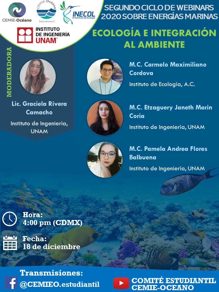 Gracielarvcm's tweet photo. The webinar will be held in Spanish nevertheless is you're a English speakers we encourage to participe, we will happy to answers all the questions. Today 4 pm (GMT-6). #ecology #marineenergy #sustanaibledevelopment https://t.co/LTJbDxsP1N