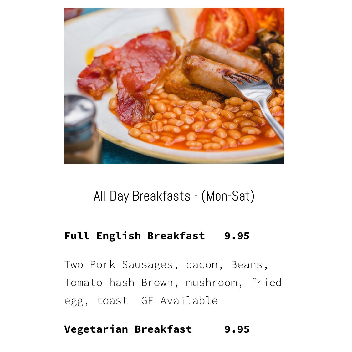 EatOnTheGreenEx's tweet photo. Christmas Opening at Eat on the Green. Offering ALL DAY BREAKFASTS* every day, including Sunday 22nd, Xmas Eve, Boxing Day and Dec 27. (only savoury offering 26th/27th) #AllDayBreakfast #bigbreakfast #vegetarian #glutenfree #vegan #boxingdaybreakfast #inexeter #exeterbreakfast https://t.co/02pDqAhpR3
