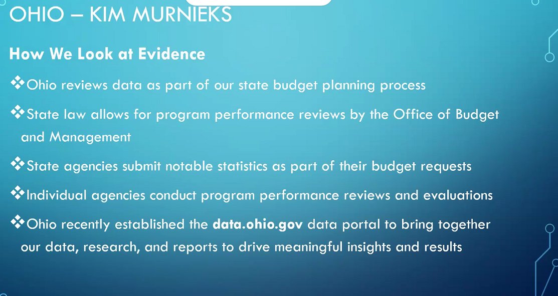 Kim Murnieks: "data and budget go hand-in-hand" in states / 25