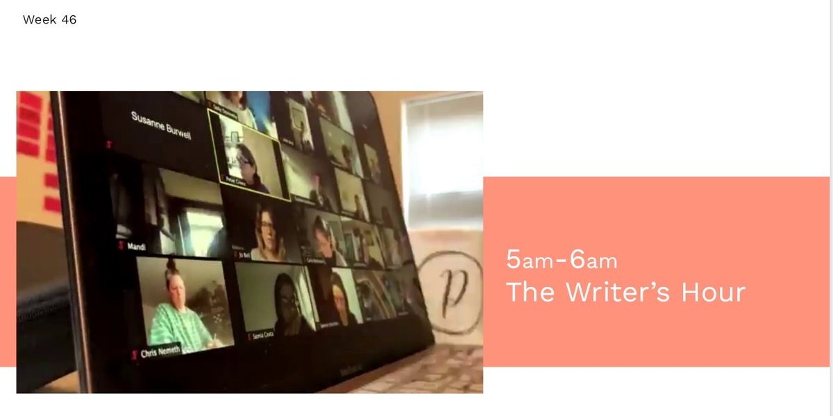 From 5am-6am I write.Motivation: I joined  @WritersSalon, which is based out of London and fits my odd schedule.Until Dec 31 I'm writing fiction:  https://twitter.com/jonesabi/status/1320000597735710720Starting Jan 1 I'm writing a how-to book on 1:1's:  https://twitter.com/jonesabi/status/1333148350128955392
