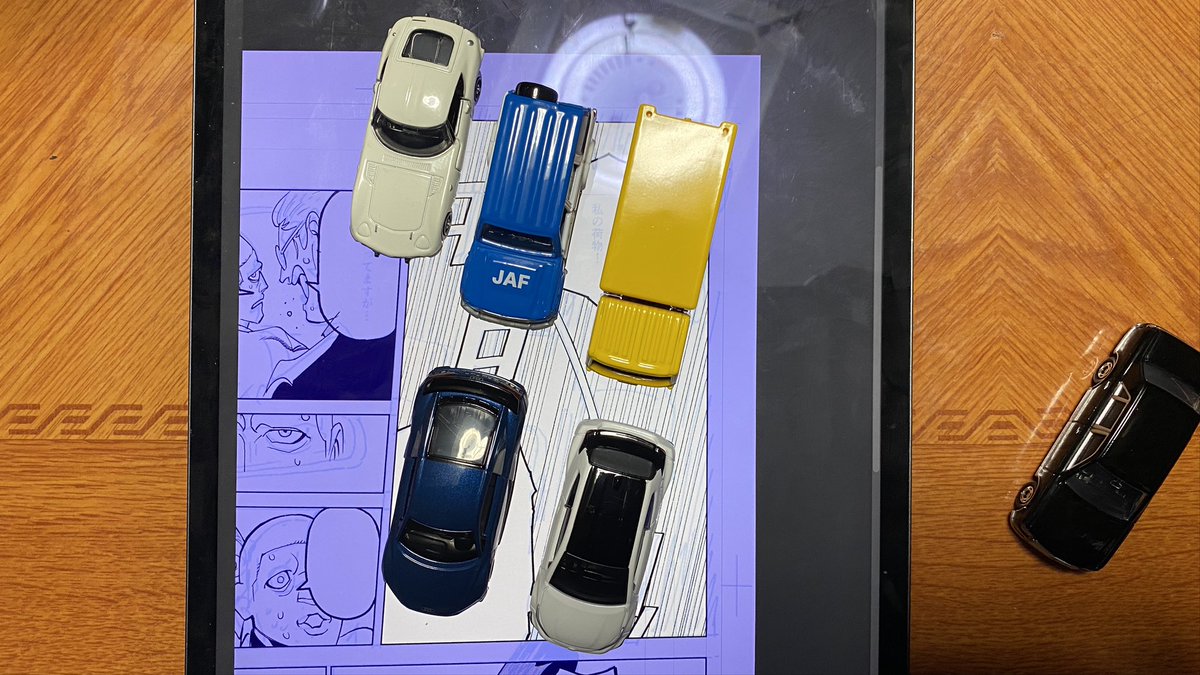 車のシーン、メイキングです。ありがとうトミカ 