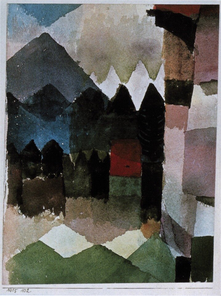 "Everything vanishes around me, and works are born as if out of the void. Ripe, graphic fruits fall off. My hand has become the obedient instrument of a remote will."     ~ Paul Klee