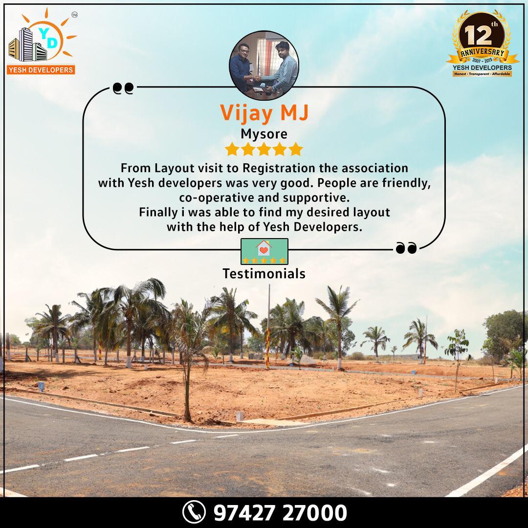 YeshDevelopers's tweet image. Thank you Vijay MJ for appreciating our team @YeshDevelopers. 💚

#mysore #plots #villas #bangalore #yeshdevelopers #hubli