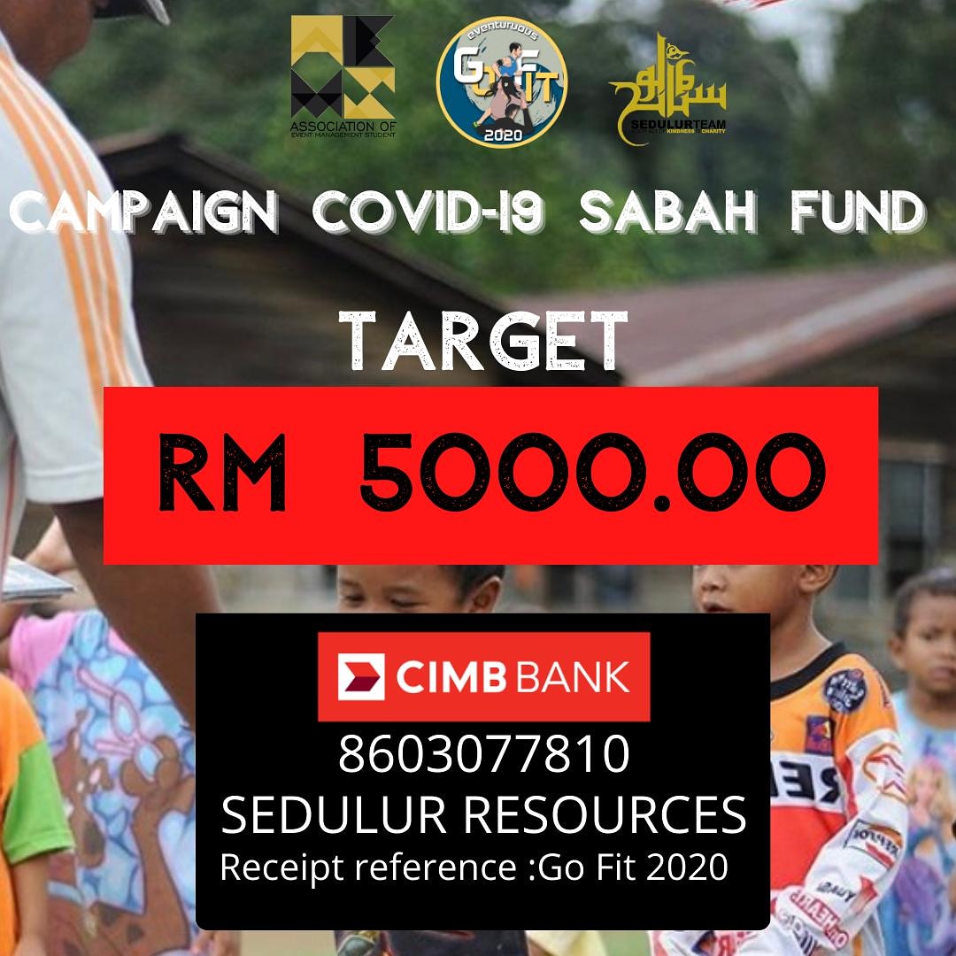 gofit2020's tweet photo. Bismillahirahmannirahim.
UiTM student sedang menjalankan campaign #covid19sabahfund untuk membantu mereka yg berada di Sabah.
Bantu RT pun dah cukup 😊
#covid19sabah #covid19 #sabahfund https://t.co/C8DrNs5AYB