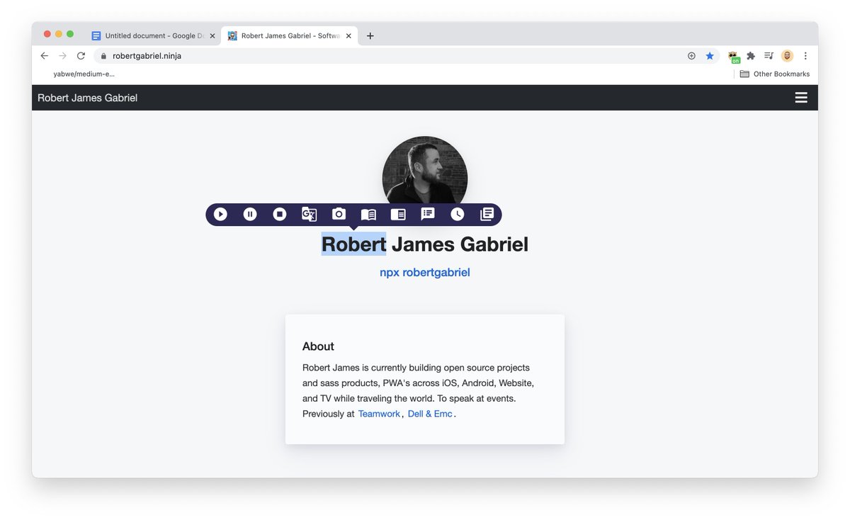helperbird's tweet photo. Coming later today to Helperbird.

Google docs support! 😍

A beautiful toolbar at the top of Google docs, with access to all our features. Including Immersive reader.

Our quick menu is even better. Highlight anything and have access to all your features. 

@mtholfsen @ksuding https://t.co/BuAVVSEZ3C