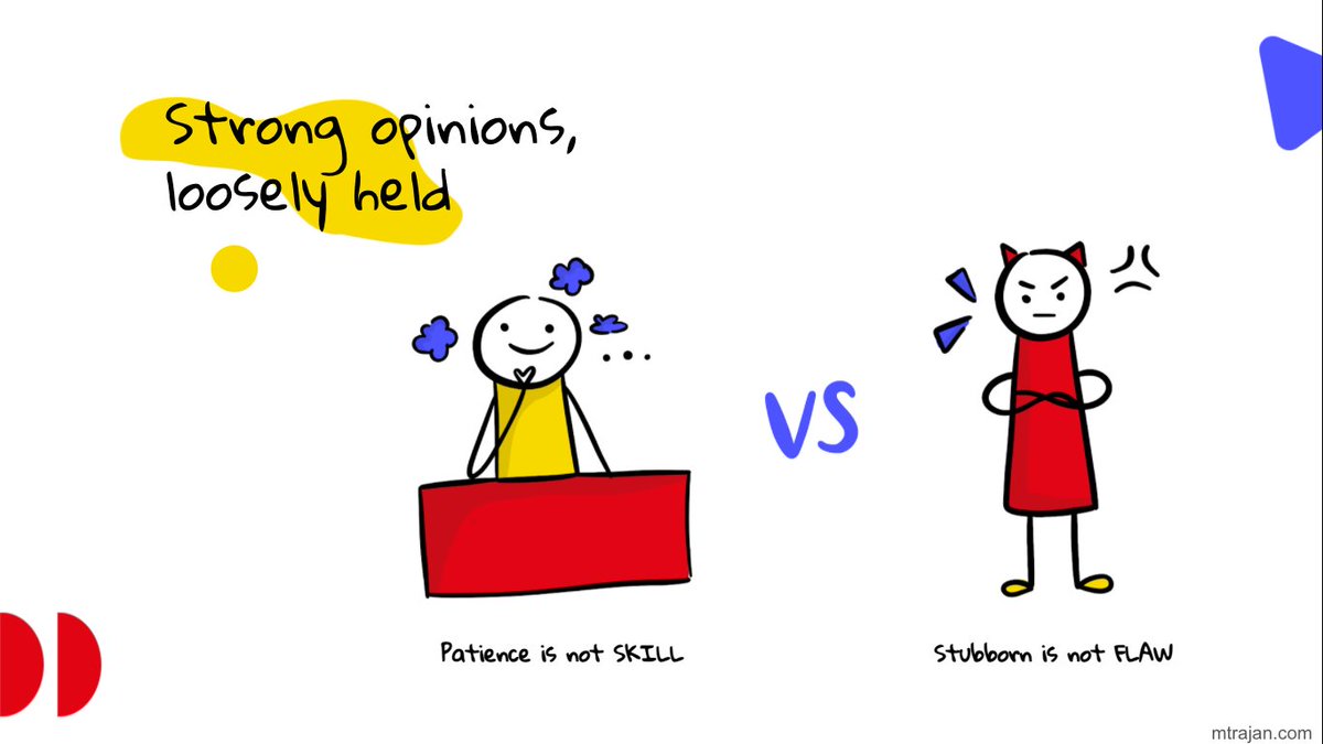 Strong opinions, loosely held