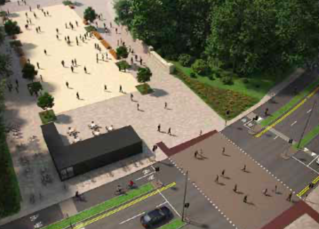 The underpass will be removed to create a far more accessible crossing for all users. This also creates a much bigger public space around the Friary Gardens and canal. There will be space for small businesses and young people will be involved in the design