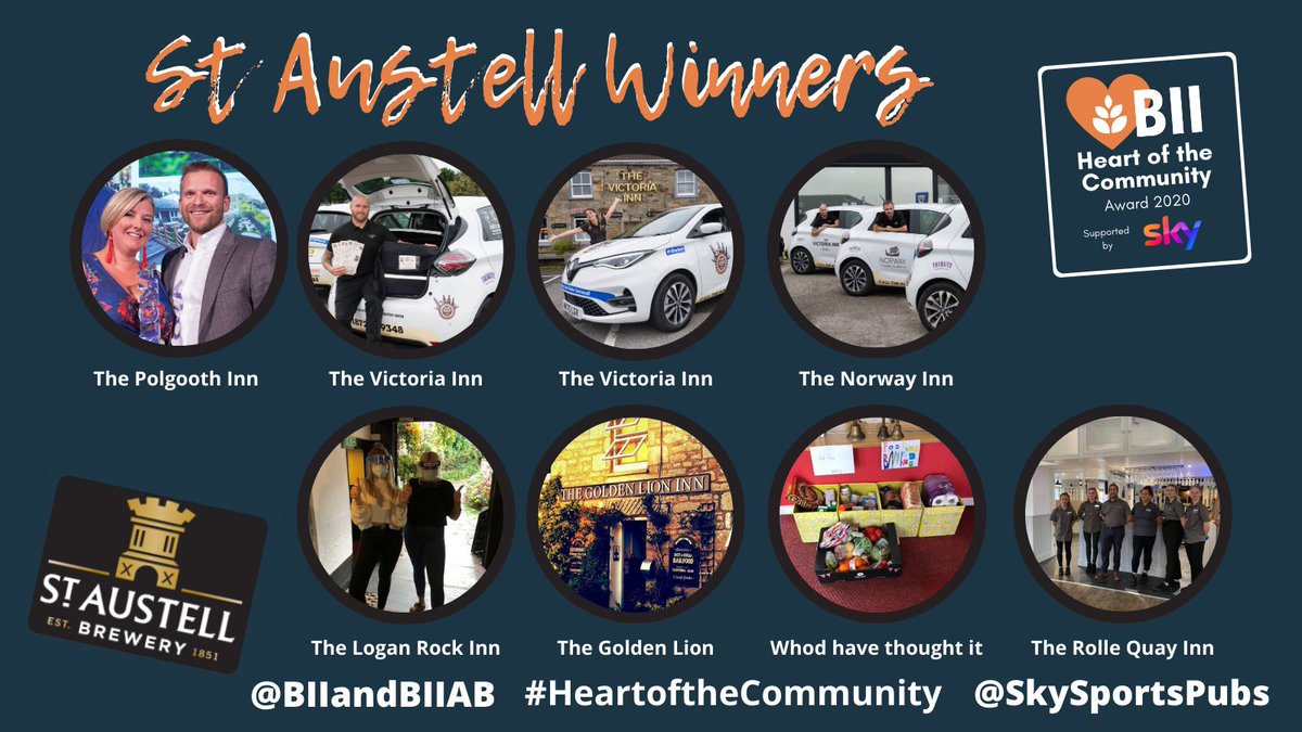 StAustellBrew's tweet photo. A huge congratulations to all of our amazing tenants who have won a @BIIandBIIAB #HeartoftheCommunity Award this year. This recognition marks the positive impact that they, and their teams, have had on their local communities since the beginning of the Coronavirus crisis. https://t.co/pA8KVmo12C