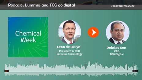 We are excited to share with you a #recentpodcast where Leon de Bruyn, President &amp; CEO of Lummus Technology, and Debdas Sen, CEO of TCG Digital joined Vincent Valk, Senior Editor, IHS Chemical Week to discuss the #newjointventure, Lummus Digital. chemweek.com/podcast/episod…