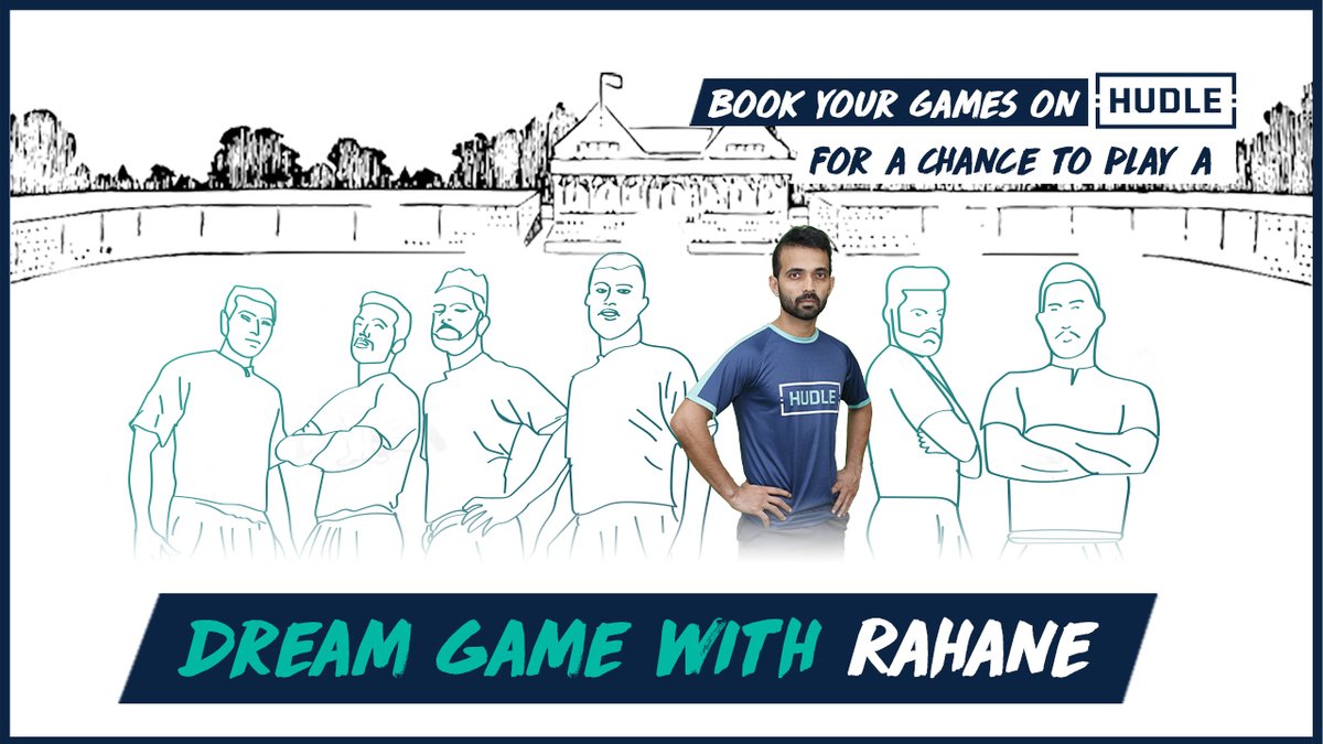 This might be the best news of 2020 for all the sports fanatics! Now booking on Hudle can get you a match with Rahane! Book more & more on Hudle & get a chance to take your gang to play a match against Ajinkya Rahane & friends. Visit hudle.in/pages/dream-ga… for more information.