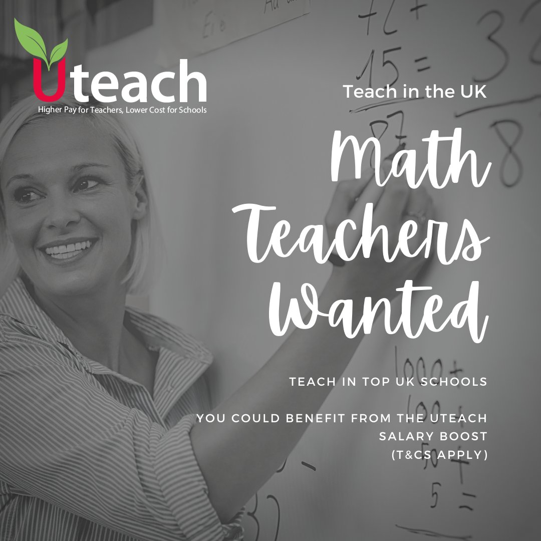 We're looking for Maths teachers for roles around London and in Aberdeen, Scotland! 😀🤩

Register with us today! ow.ly/Ru5E50BmSO4

#EdChat #EdLeaders #Edu #Education #Educhat #Parents #TeacherJobs #Teachers #covid19 #UKSchools