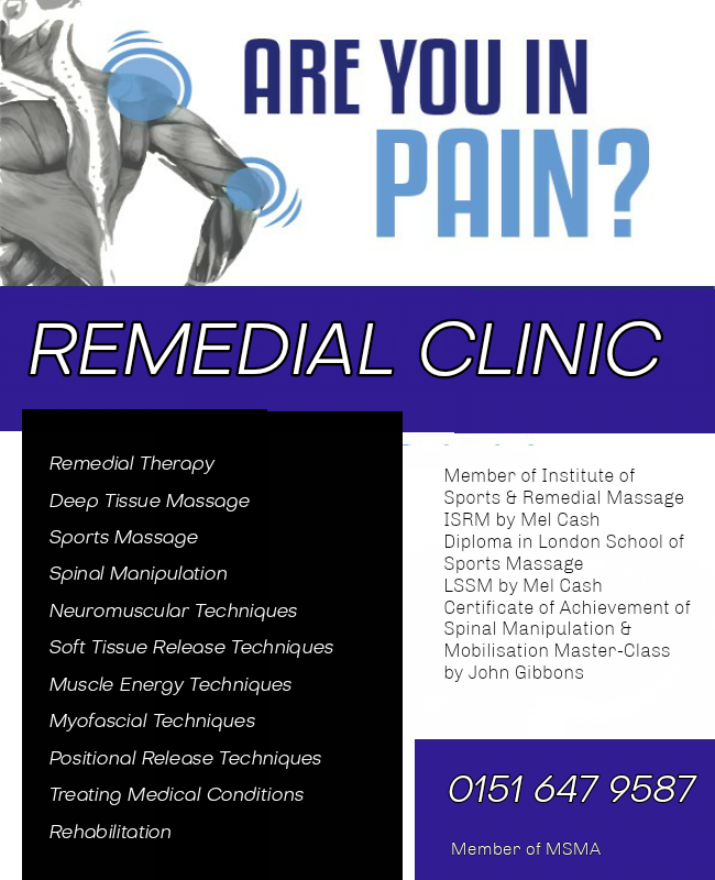 ClinicRemedial's tweet photo. #dontsuffer #irral #remedialclinc #deeptissuemassage #sportsmassage #spinalmanipulation #neuromusculartechniques #softtissuereleasetechniques #muscularenergytechniques #myofascialtechniques #positionalreleasetechniques #alternativetreatments #rehabilitation  call 01516479587 https://t.co/liHndbt8JD