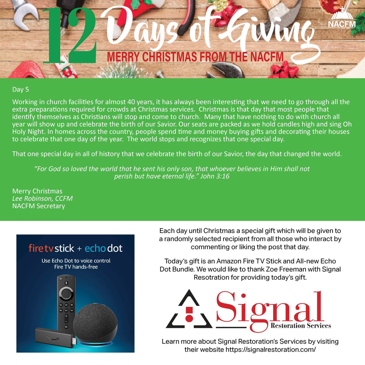 NACFMed's tweet photo. Be sure to comment to enter our drawing for the gift below provided by @SignalTroy .
 
Congratulations to Vince Vasquez, recipient of our Day 4 gift! https://t.co/iAxUaXk1Qa