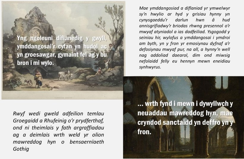 Yn fuan fe wnaeth barddoniaeth ramantaidd a thirluniau droi Abaty Tyndyrn yn enghraifft berffaith o adfeilion canoloesol mewn tirwedd hardd. Heidiodd twristiaid o Ffrainc a'r Almaen i brofi awyrgylch y safle. 5/6