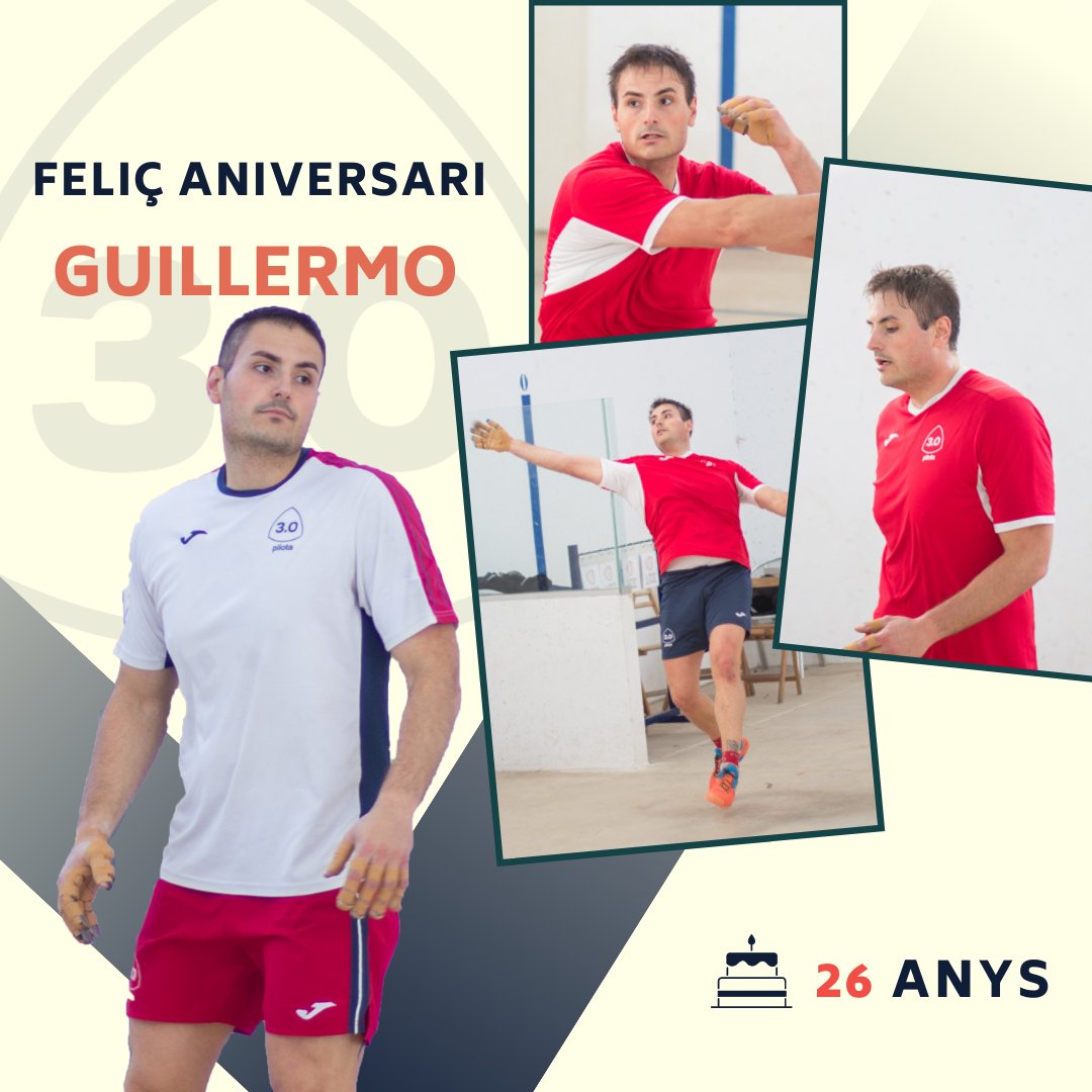 🎂 FELIÇ ANIVERSARI #Guillermo 🎂

🎉🎉🎉 Gaudeix del teu dia!! 🎉🎉🎉

#aniversari #feliçaniversari #birthday #happybirthday #pilota #pilotamola #pilotavalenciana #pilotasegleXXI #seguimcreixent #rendiment #entrenament  #valència #valencia #cumpleaños #felizcumpleaños