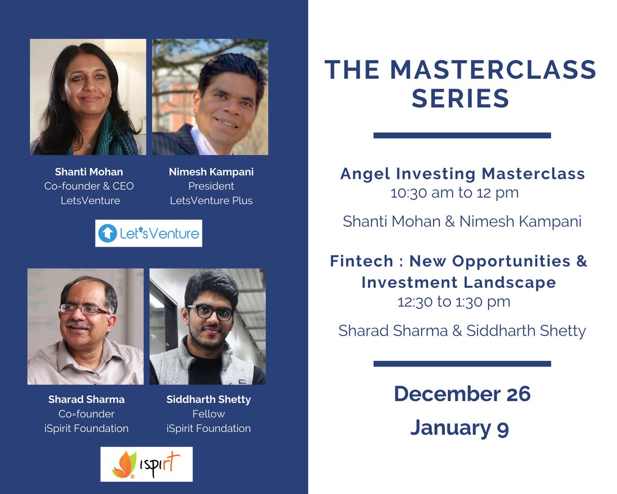lvxventures's tweet photo. #LVMasterclass | Got trouble sourcing new deals? Want to discover the investment opportunities in fintech #startups?
Join “The Masterclass Series” with @shantimohan @nimeshkampani @sharads and Siddharth Shetty
Register here - https://t.co/J2nwNPSlGT
@Product_nation #iSpirit https://t.co/MuGgnDZmAc