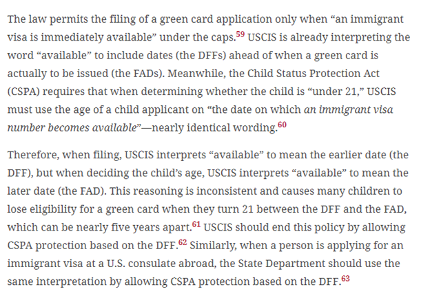 #5  @CyrusMehta adds yet another excellent case that USCIS should stop allowing older children to age out of green card eligibility by requiring them to be 21 (adjusted for petition delays) on their final action date, rather than 21 on their date for filing