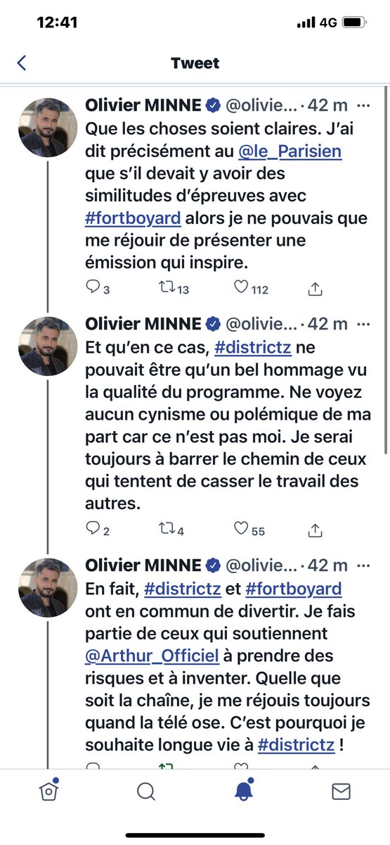 Grande Grande classe et sages paroles . Très fair play . Merci @olivierminne 🙏🏻 https://t.co/LguE9Ga2rD