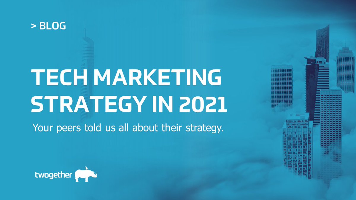 𝗣𝗹𝗮𝗻 𝗳𝗼𝗿 𝟮𝟬𝟮𝟭 with a clear picture of how things will change in technology marketing.

wearetwogether.com/blog/2020/12/y…

#B2BMarketing #TechMarketing #Strategy2021