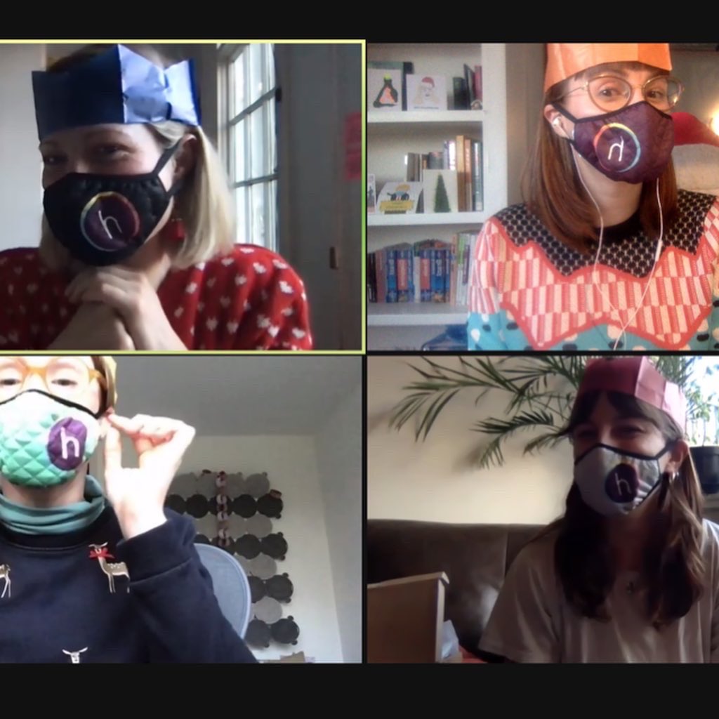 designhumanly's tweet photo. We had a blast at our Humanly Virtual Team #christmasparty 🎄 
There was a cook-along making yummy snacks and lasagne for lunch. 
We had a virtual trip to a farm to see some goats! Then stopped off for a festive Gin fizz tipple before some Humanly themed games #servicedesign https://t.co/OzSxzm8z8V