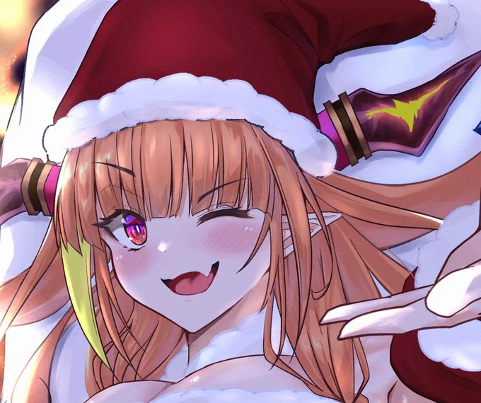 血色良くなった!
とりあえずクリスマス絵も完成 