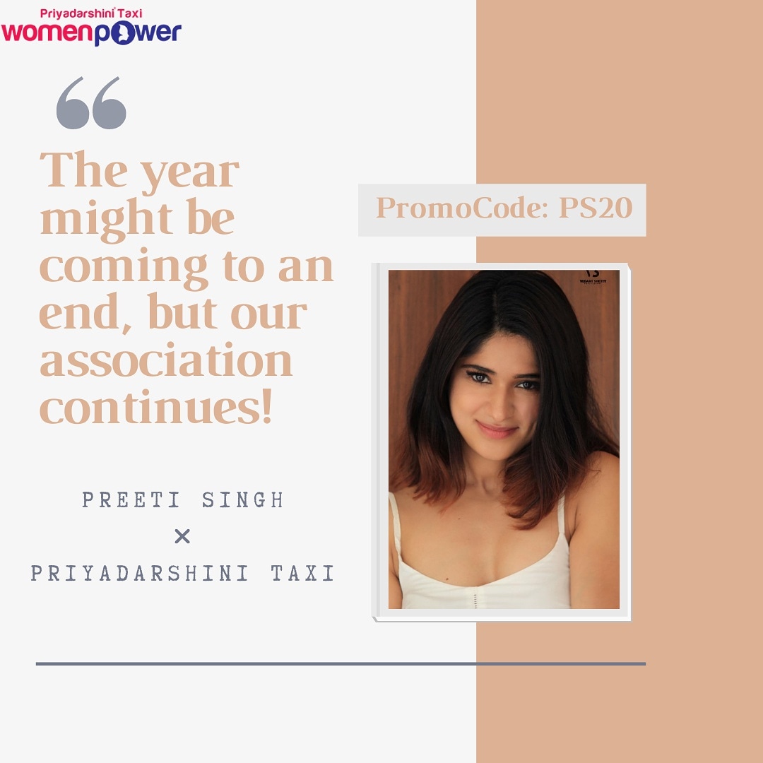 ourpts's tweet photo. As we enter into the last month of the year we, along with our supportive influencers, want to make it memorable for you all ❤️

PTS Cabs is glad to announce that our association with Preeti Singh is constant and strong! 

To avail a discount on our rides use Promo Code: PS20. https://t.co/RGCt7xrjCc