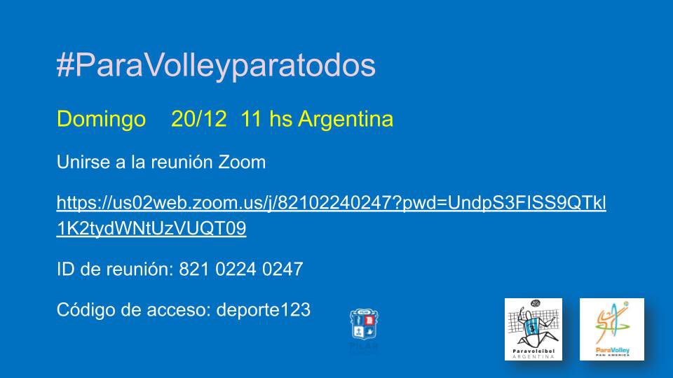 Este domingo cerramos el año #todossentados desde casa.  Participación abierta! Encendé la cámara y agarrá la pelota <a href="/flacagonzalez70/">@flacagonzalez</a> <a href="/Flacarequi/">María Eugenia Requi</a> <a href="/metrovoley/">FMV</a> <a href="/soledandrea78/">Soledad DAndrea</a> <a href="/angles_melisa/">Melineta</a> <a href="/lindlula/">Luu Lind</a> <a href="/hugoconte7/">Hugo Conte</a>  <a href="/DeportesPilar/">Dirección de Deportes Pilar</a>