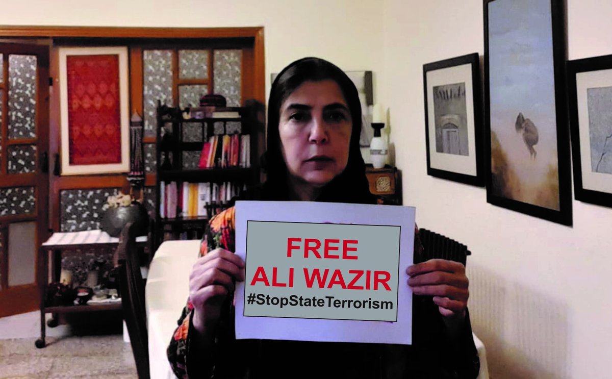 IsmatShahjahan's tweet photo. Couldn't attend today's protest. I stand with Zakhmi @Aliwazirna50 and PTM.
#ReleaseAliWazir  
#StopStateTerrorism https://t.co/8y0QB6GSyV