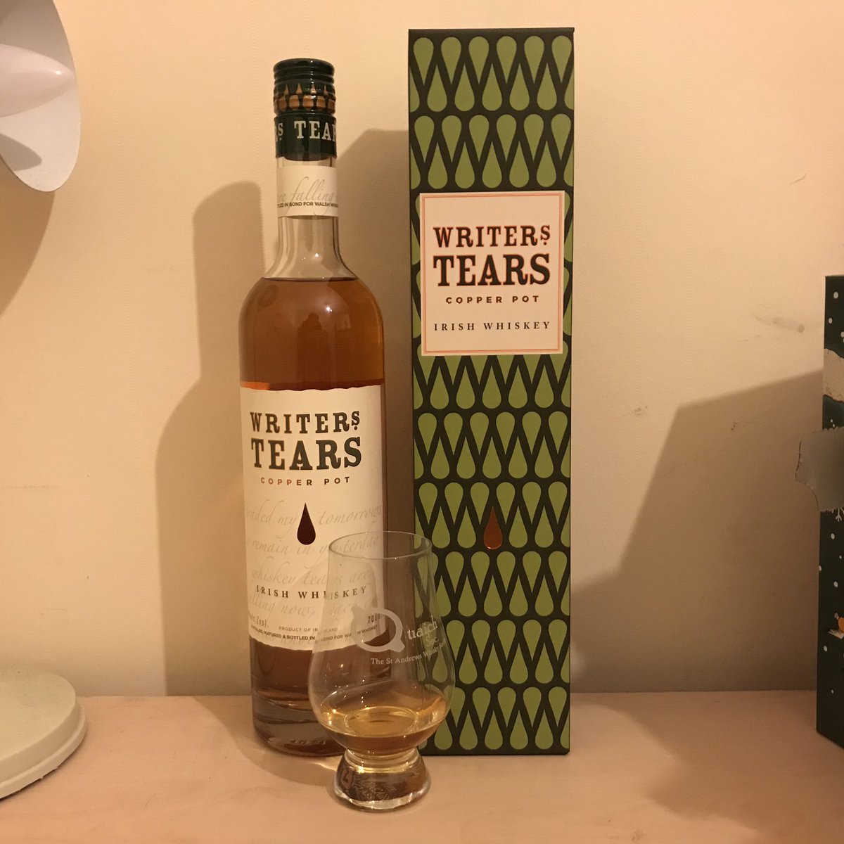 In the 18th instalment of our advent calendar we make a trip to the Emerald Isle with the poetically- named “Writer’s Tears”. A copper pot Irish Whiskey, it is a vatted blend of single pot still and single malt whiskey. A fantastic whiskey and a great introduction to the spirit!