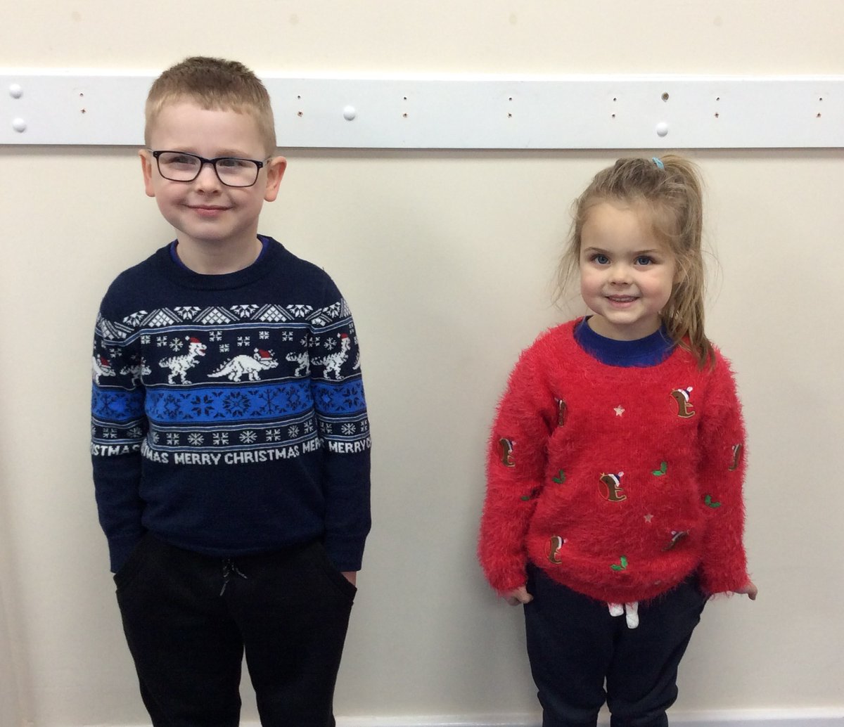 FuntingtonPS's tweet photo. It was Christmas Jumper Day on Wednesday. There were some excellent jumpers worn! https://t.co/qdV1u8viLR