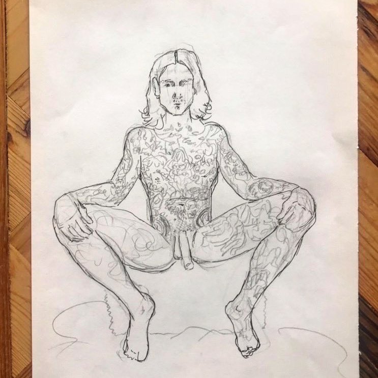 thatbarelife's tweet photo. Artist Poppy Templeton

Charity session @SurvivorsUK 

#lifeart #lifemodel #pocmodel #poc #tattooedmodel #tattoos #bodyart #maleform #malefigure #bodypositive #londonmodel #malefigure #figuredrawing #dmformbookings #onlinelifedrawing #virtuallifedrawing #illustration #malenude https://t.co/6tcumDLDqd