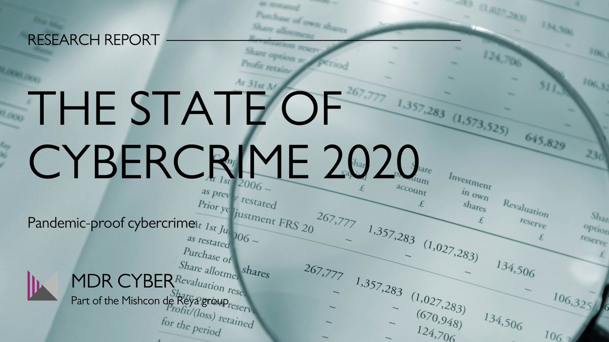 MDR_Cyber's tweet photo. It's been a long year for everyone - cyber criminals included. 

#MDRCyber have compiled a report examining the state of cybercrime in 2020, with a particular focus on the impact of #COVID19. 

https://t.co/pHSIMJjqdu https://t.co/xNR1xeWEI7