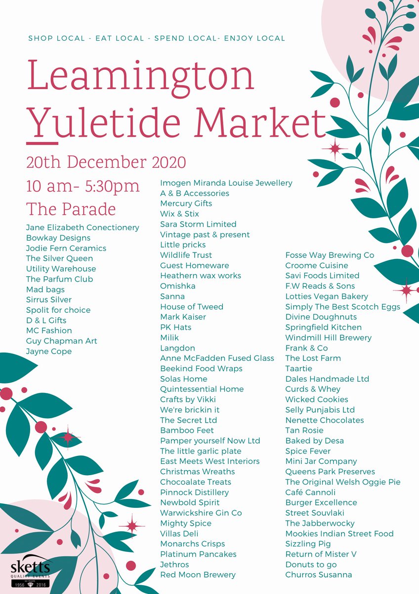 ❄️LEAMINGTON SPA YULETIDE MARKET ❄️ This Sunday is the last 2020 Leamington Yuletide market, it’s been an interesting year but we are so grateful for everyone’s support they have showed by popping down and buying gifts/ treats #leamingtonspa #christmasmarket #supportsmallbusiness