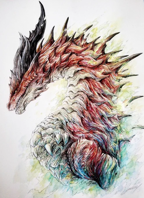 選べないくらい今年はいっぱい絵描いた!その中でも特にこの4枚がお気に入り( ˶ˆ꒳ˆ˵ )
 #2020年自分が選ぶ今年の4枚
 #MHWアイスボーン  #モンハン 