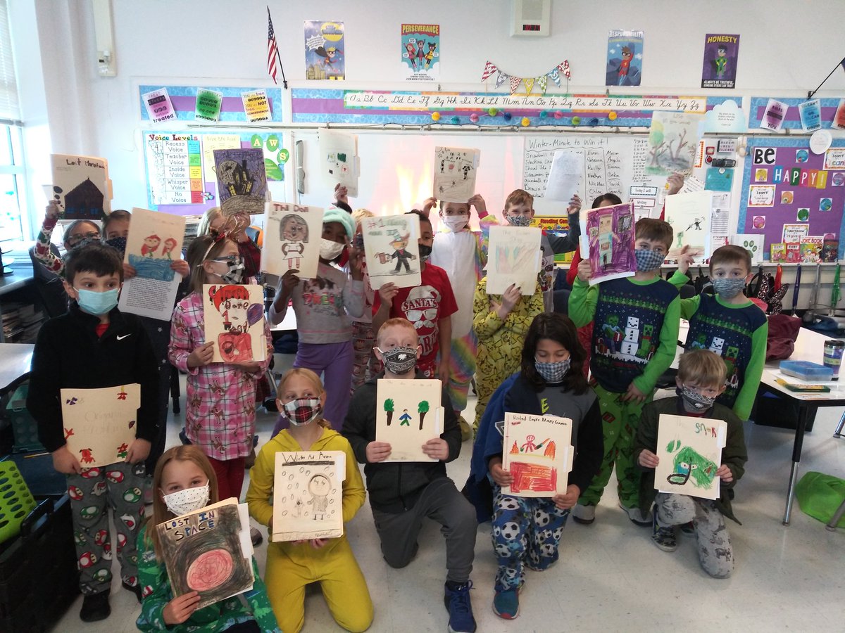 CoilClare's tweet photo. They did it! They loved creating their very own short story &amp; book cover. @nicholsandime @GarzainThird https://t.co/P2L7SshcmA